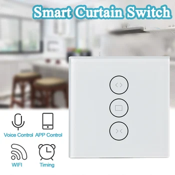 

Mobile APP remote control wifi smart wall curtain shutter switch can voice control support alexa / Google home / Tmall Elf new