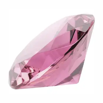 

Wedding Favors or Baby Shower Gifts 8cm Round Pink Crystal Diamond