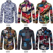 Платье Для мужчин одежда Will Code Футболки с длинным рукавом и принтом «Человек печати Рубашка с длинными рукавами