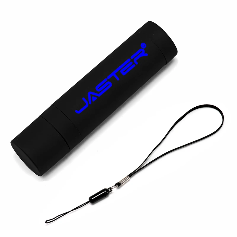 JASTER светодиодный USB flash Персонализация USB 2,0 черный пластиковый эллипсовый накопитель 4 ГБ 8 ГБ 16 ГБ 32 ГБ 64 ГБ 128 ГБ закругленная USB палочка для создания логотипа - Цвет: Round blue