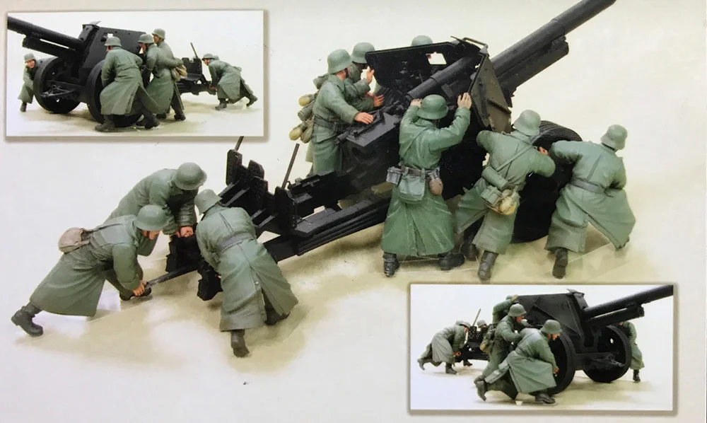 1/35 Смола Модель Строительный комплект рисунок 9 artillerymens