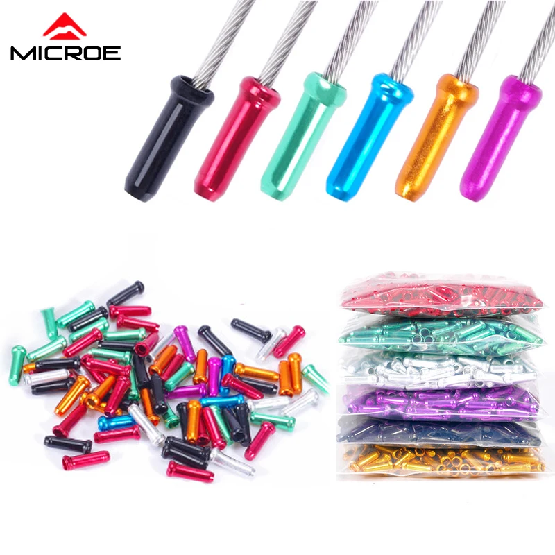 

50pcs Bicycle Brake Inner Cable End Caps Bike Alloy Brake Shifter Inner Cable Tips Wire End Cap Fits Bike Accessories