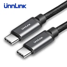 Кабель Unnlink type-C-type-C USB C-USB C 3,1 Gen2 3A PD 5G/10 Гбит/с 4K60 Thunderbolt 3 для Macbook Pro nintendo Switch s9 p20