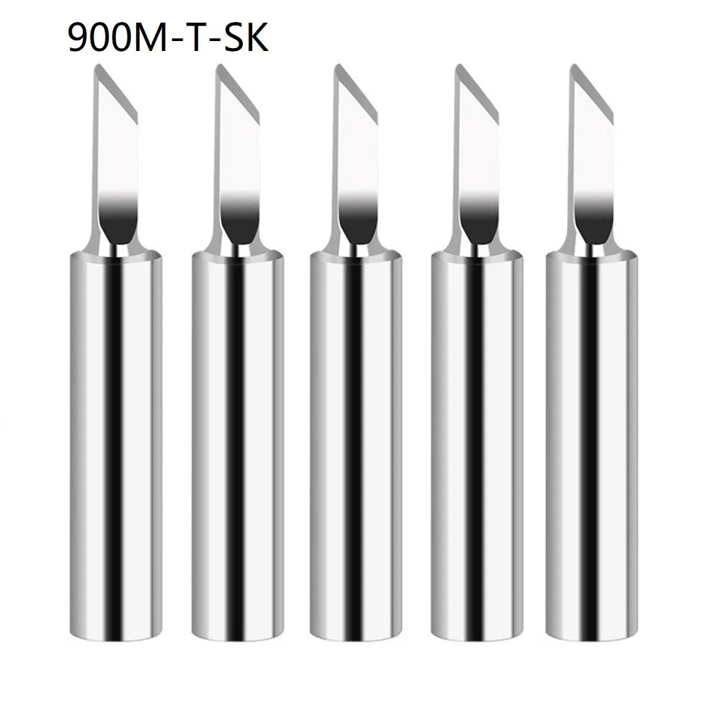 5Pcs 900M-T Copper Soldering Iron Tips IS/I/B/K/SK/2.4D/3.2D/1C/2C/3C/4C Lead-Free Welding Tips Head welding electrodes