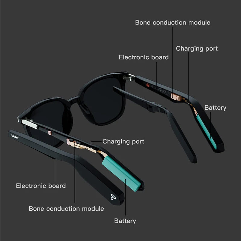TOPSKY Bone Conduction Headphones Smart Glasses