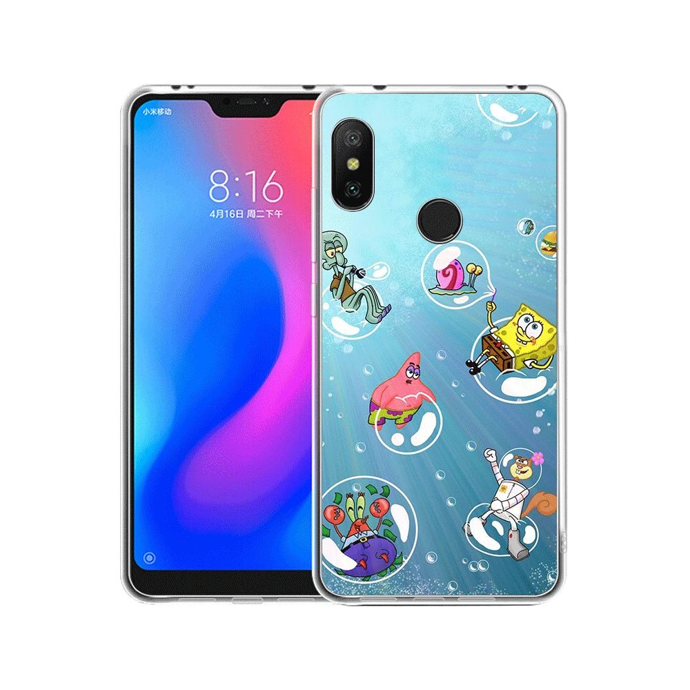Мобильный чехол для телефона для Xiaomi Redmi 3S 3 4 6 4A 4X 5A 7 7A K20 экшн-камеры GO Pro Plus твердый переплет рисунком из мультфильма «Губка Боб»-2