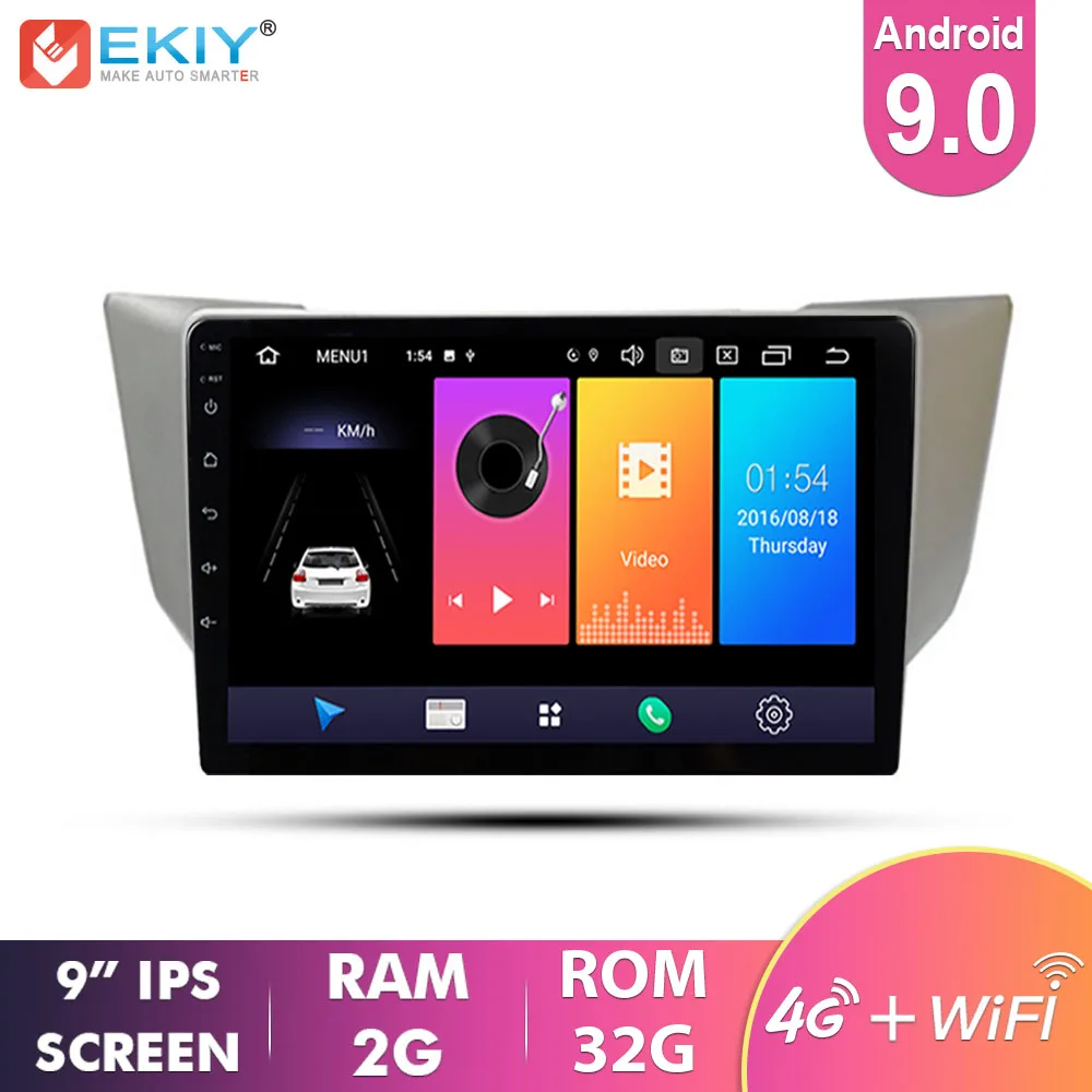 EKIY " ips Android 9,0 автомобильный Радио мультимедиа для Lexus RX300/RX330/RX350/RX400 2003-2010 авто gps навигация видео 4G плеер