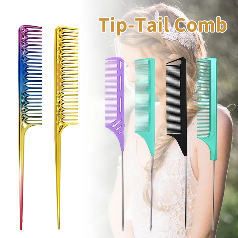 Heat Resistant Stainless Steel Carbon Rat Tail Hair Parting Comb Braiding  Comb For Women - AliExpress