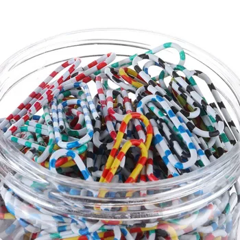 

200 Pcs /Box 28mm Colorful Paper Clips And Pins Vinyl Paint New Ticket Holder Stationery