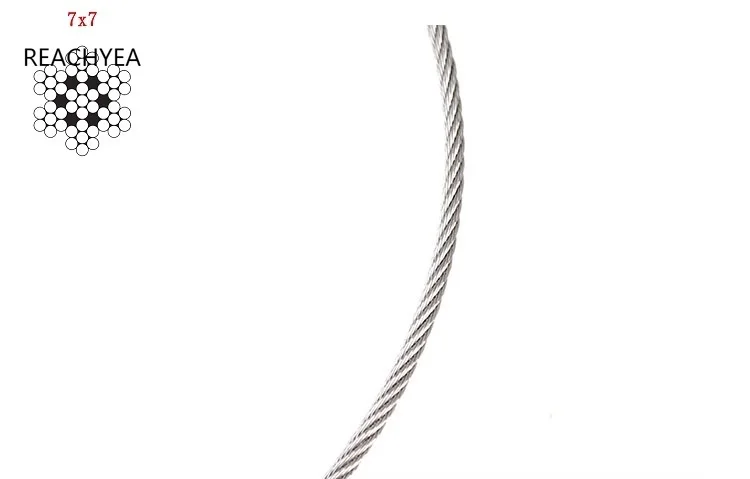 15Meters/ROLL Authentic Marine Seaworthy Grade 316 316L stainless steel wire rope 3MM 7*7 Structure diameter | Обустройство дома