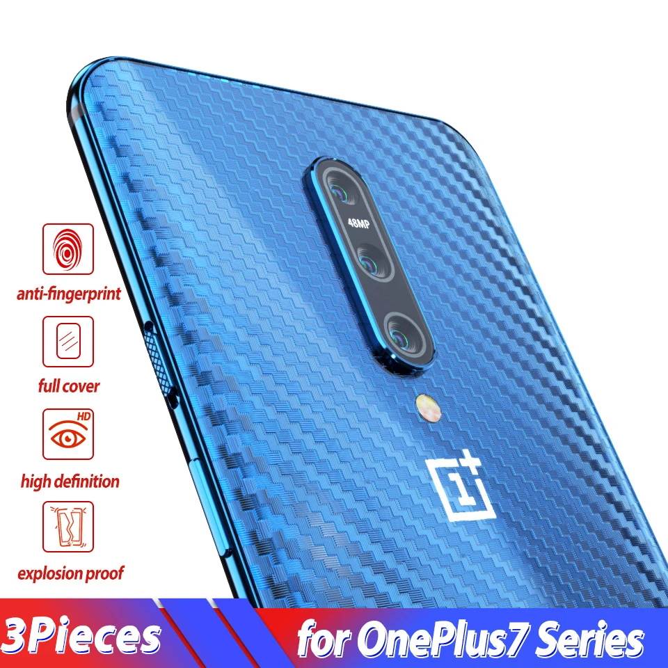 

Back Film for OnePlus 7 Pro One Plus 7 Pro 1+7 Pro Back Screen Protector Soft Carbon Fiber Sticker Protective Film on 1+7 Pro