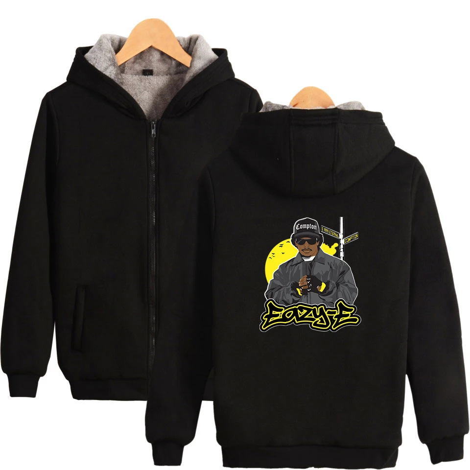 Eazy-E мужские парки на молнии, мужские парки, большие размеры, зимняя одежда в стиле хип-хоп, Повседневная теплая зимняя одежда на молнии Eazy-E