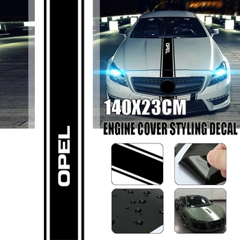 

Scratchproof Vinyl Tailgate Side Roof Mirror Body Hood Racing Stripe Decals Car Engine Cover Sticker DIY Decoration for Opel