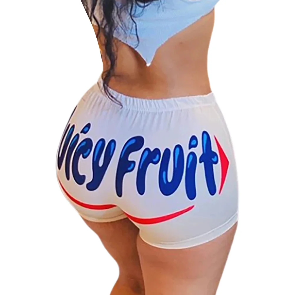 New Summer Female Letter Printing Comfortable Shorts Women Casual Style Shorts Fashionable High Waist Shorts for Daiy Sports