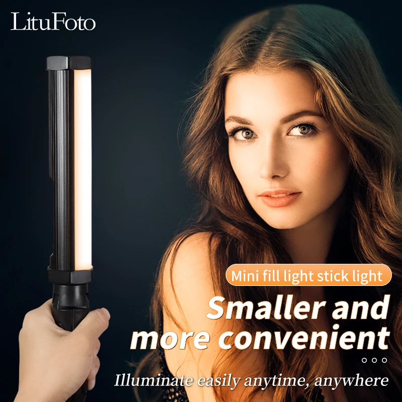 LED-вспышка Litufoto R6S для фотосъемки ручной светильник RGB лампа видео 7500K