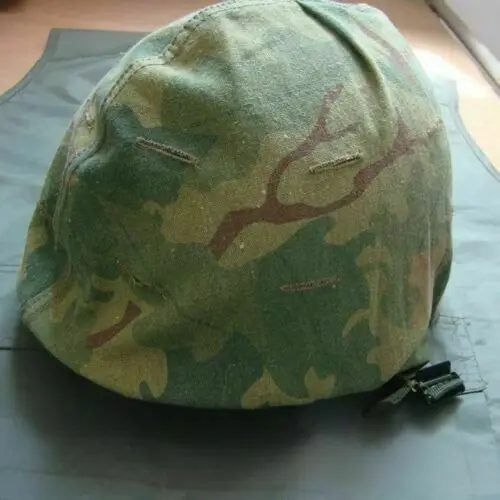 VIETNAM WAR US MITCHELL CAMO REVERSIBLE M1 SOLDIER HELMET COVER COTTON