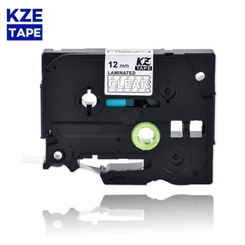 

12mm Tze135 White on Clear Laminated Label Tape Cassette Cartridge ribbon for p-touch label printers tze tape Tze-135 tze 135