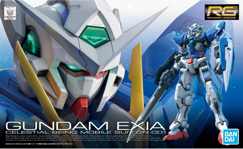BANDAI 1:144 RG 15 00 Gundam EXIA OO Can Angel Сборная модель детского робота анимационные игрушки |