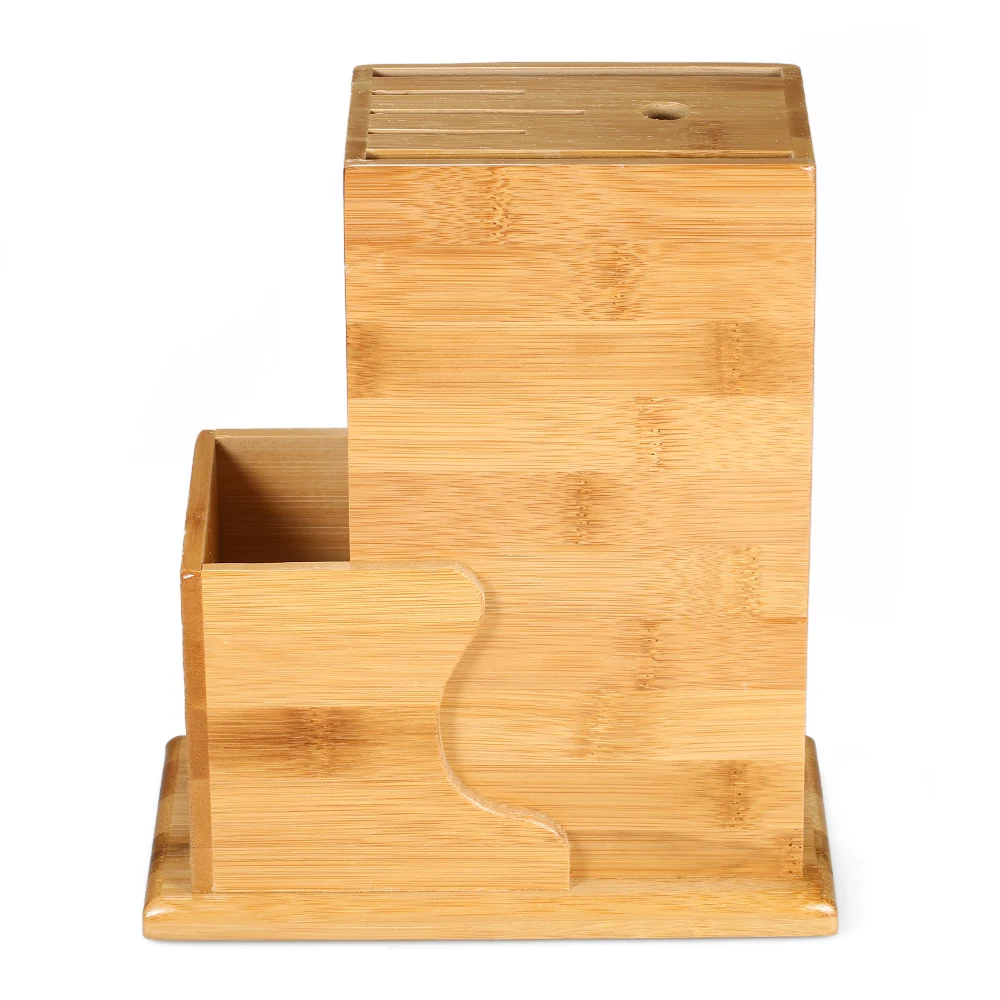 

Hot New Knife Block Knife Rack Knife Holder Natural Bamboo Kitchen Cutting Board Holder 6-slot Kitchen Storage Organizer Tool