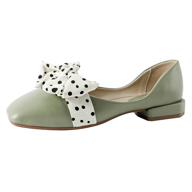 

Late Evening Shoes 2019 Spring Summer Net Red Fairy Square Head Single Female Thick Wild Retro Soft Leather Grandma Shoes Women