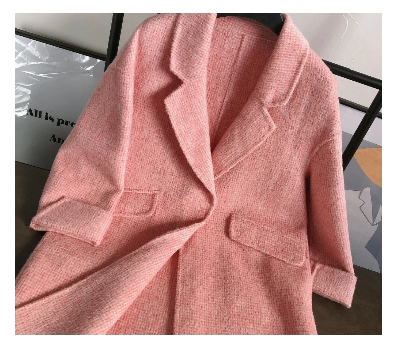 KMETRAM Autumn Winter Coat Women Wool Coat Female Jacket Double Side Woolen Coats Korean Long Jackets Manteau Femme MY4512