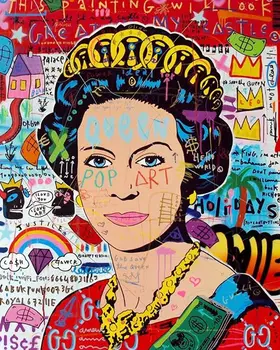 

hand painted modern graffiti pop art on canvas classic oil painting good for gift to friend