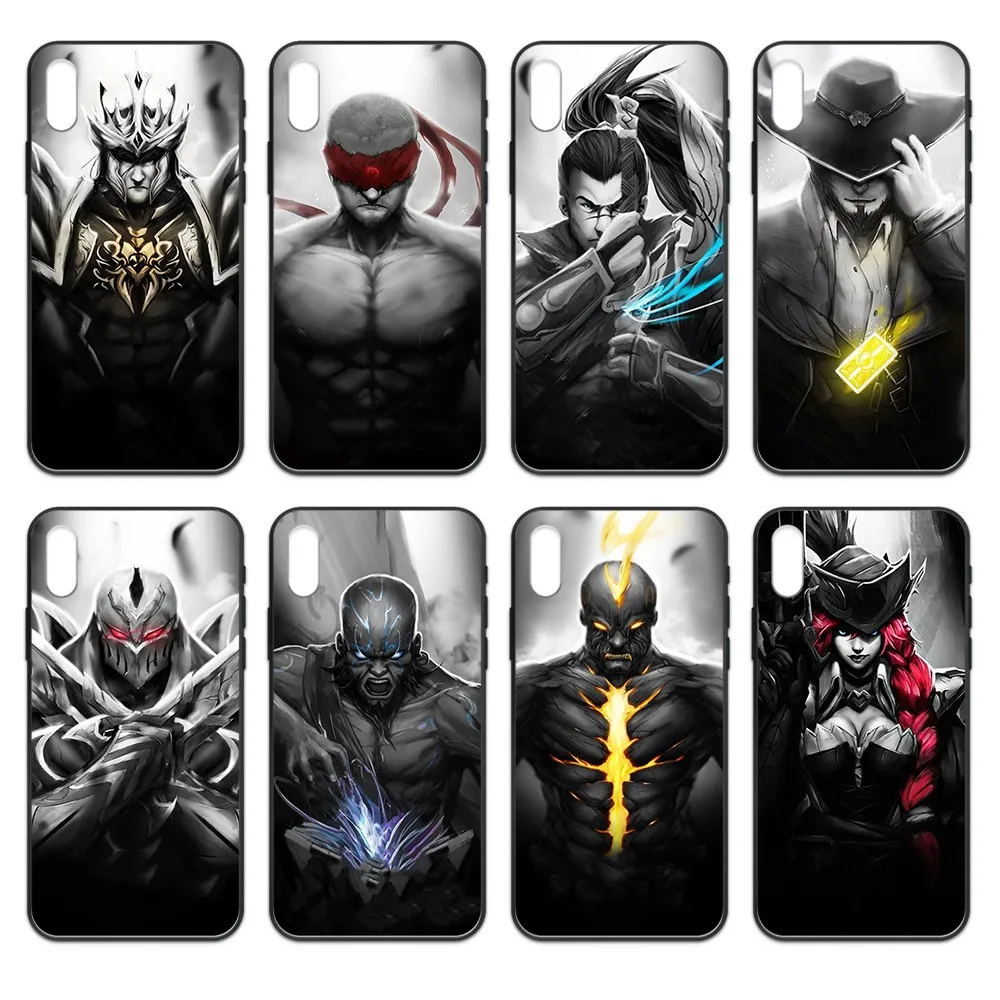 Лига Легенд Lol игровой бампер черный чехол для телефона Корпус iphone 4 4s 5 5S SE 5C 6 6S 7 8