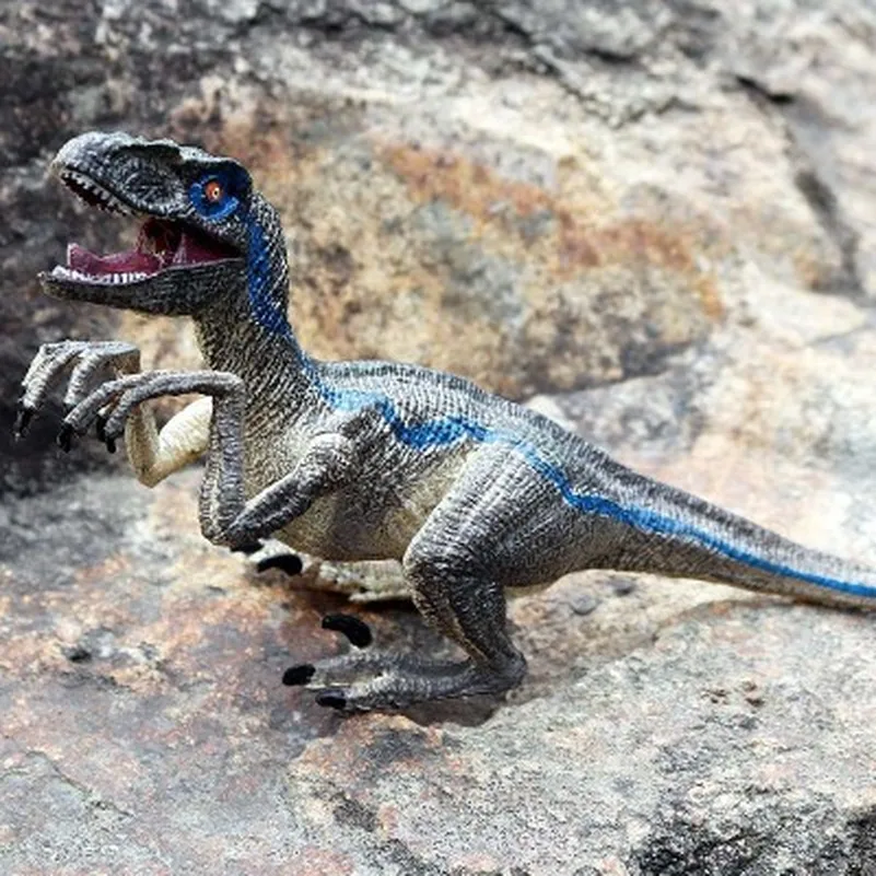 Simulation Prehistoric Dinosaur Velociraptor Movable Jaw Model Collection Action Figure Figurine Children Toys Christmas Gifts | Игрушки и
