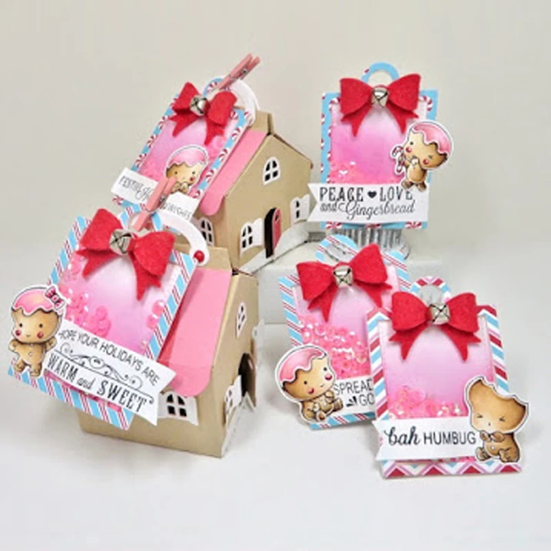 SugarPea Designs GingerSnaps Stamp Set SugarCuts Die by Becky Pearce (Holiday Christmas Gingerbread Copic Markers)