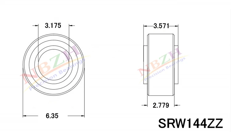 Стоматологические наконечники специальные дюймовые подшипники SRW144ZZ SR144ZZEE 3,175*6,35*2,779*3,571 мм высокого качества подшипник из нержавеющей стали