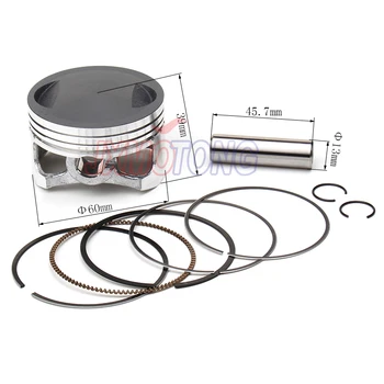 

60mm Piston 13mm Pin Piston Ring Set Fit YinXiang YX150cc 160cc Engine 150cc Horizontal EngineKayo Apollo Bosuer Dirt Pit Bike