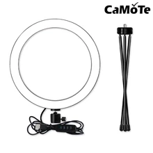 Прямая лампа для селфи 6 дюймов до 10 дюймов USB палка красота Настольный держатель Настольная лампа камера видео Led круг кольцо свет
