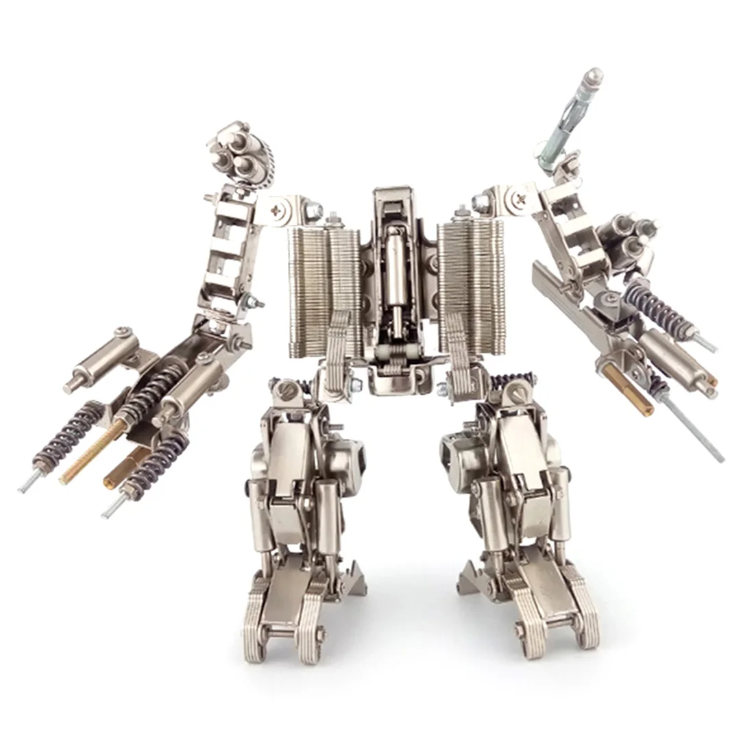 

18cm Height Large Attack Mecha Model Metal DIY Assembly Heavy Machine Blaster Robot Toy Mobile Phone Bracket Gift for Men
