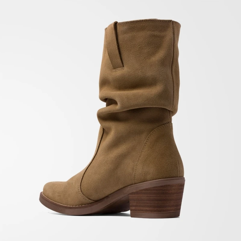 Bota campera de Mujer Tostado VAS ARRUGADO| | - AliExpress