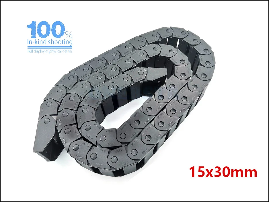 JFLO 1Meter 15x20 15x30 Drag chain Wire Carrier cable Bridge type non-opening with end connectors Tanks Towline Free shipping 19