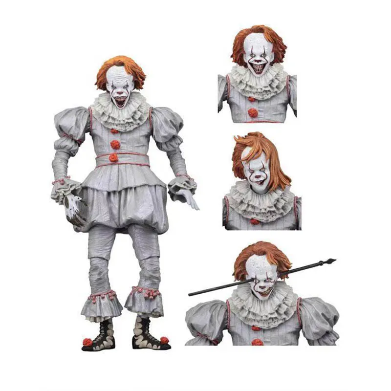 3 головки новейший NECA Horror It Pennywise Джокер, клоун фигурка модель игрушки кукла для подарка