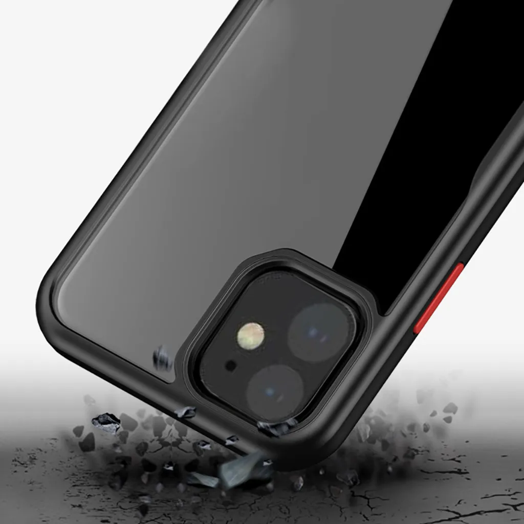 1 чехол из полиуретана для телефона, чехол для iPhone 11, 6,1 дюймов, амортизация, прозрачный защитный чехол из ТПУ, матовый, грязеотталкивающий чехол для iPhone 11
