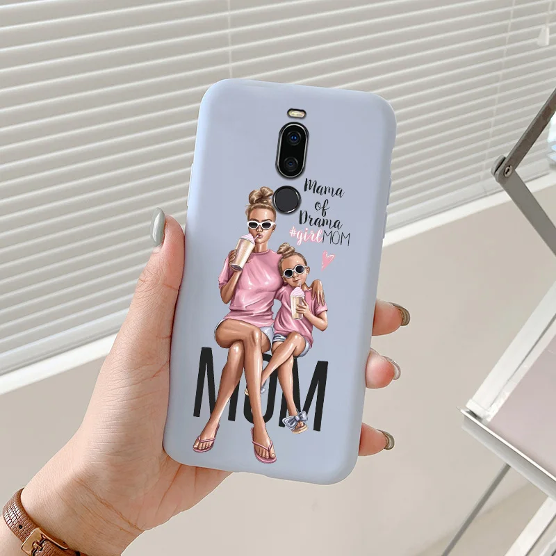 meizu cover For Meizu Note 8 Case Mother And Daughter Phone Cover For Meizu Note 9 Shell Painted Silicone Phone Protection Cover cases for meizu belt Cases For Meizu