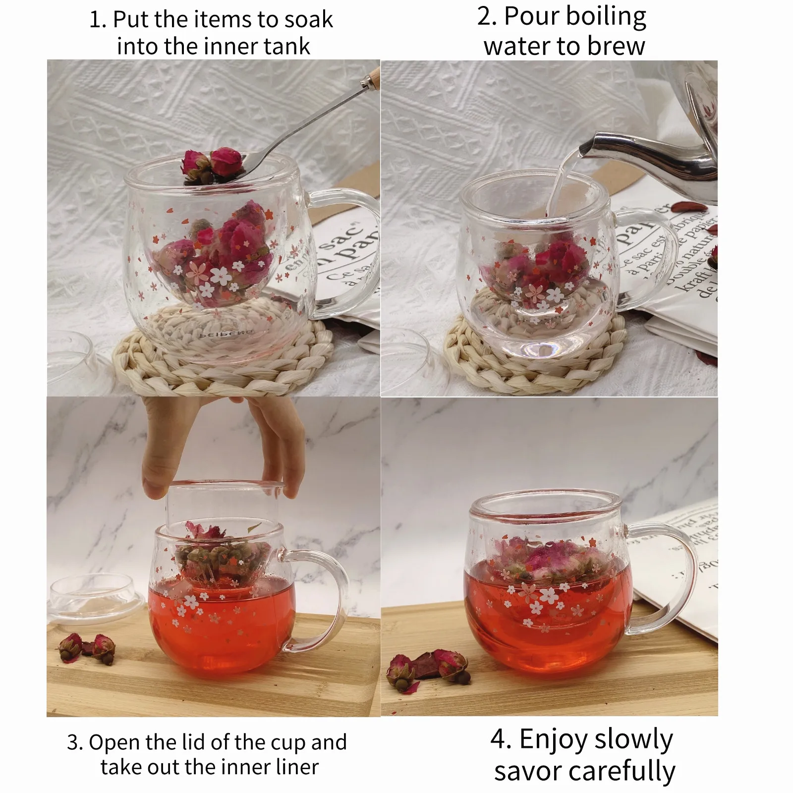 Pichets à Thé En Verre - Bouteille D'eau Froide - Bouilloire