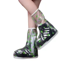 Модные прозрачные непромокаемые туфли из ПВХ; прозрачные Нескользящие бахилы; Многоразовые непромокаемые сапоги для взрослых женщин и мужчин; DW274