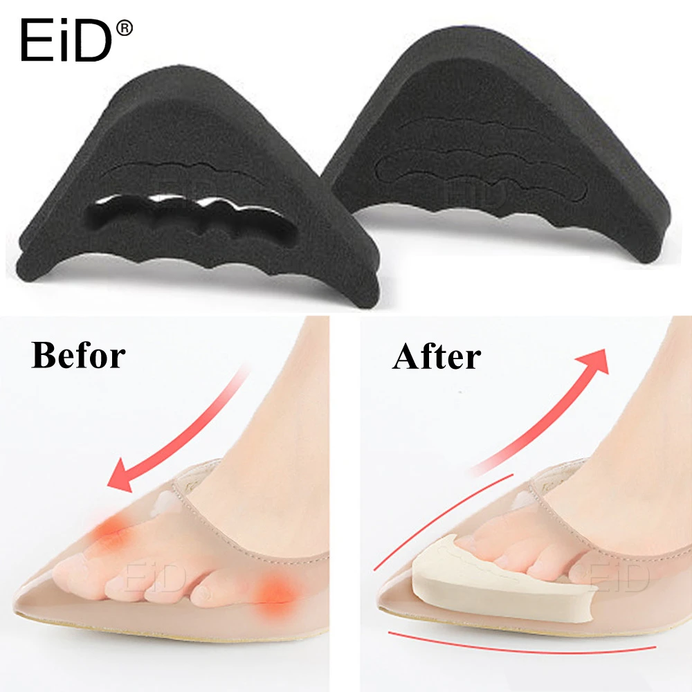 Fashion 2 Pair Shoe Filler Toe Plug Forefoot Insert Toe Pain Relief Soft Sponge Specialty