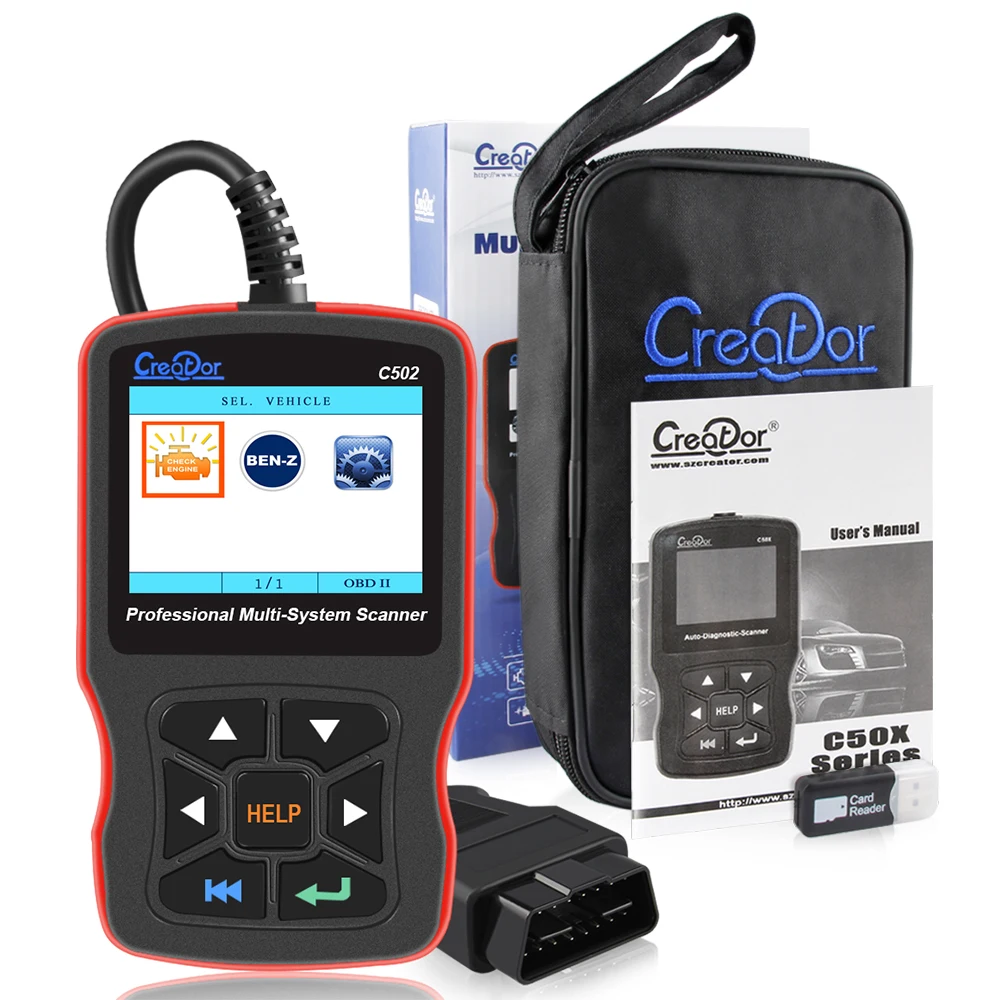 Создатель C502 OBD2 сканер OBDII двигатель код ридер для Mercedes Benz полный Системы