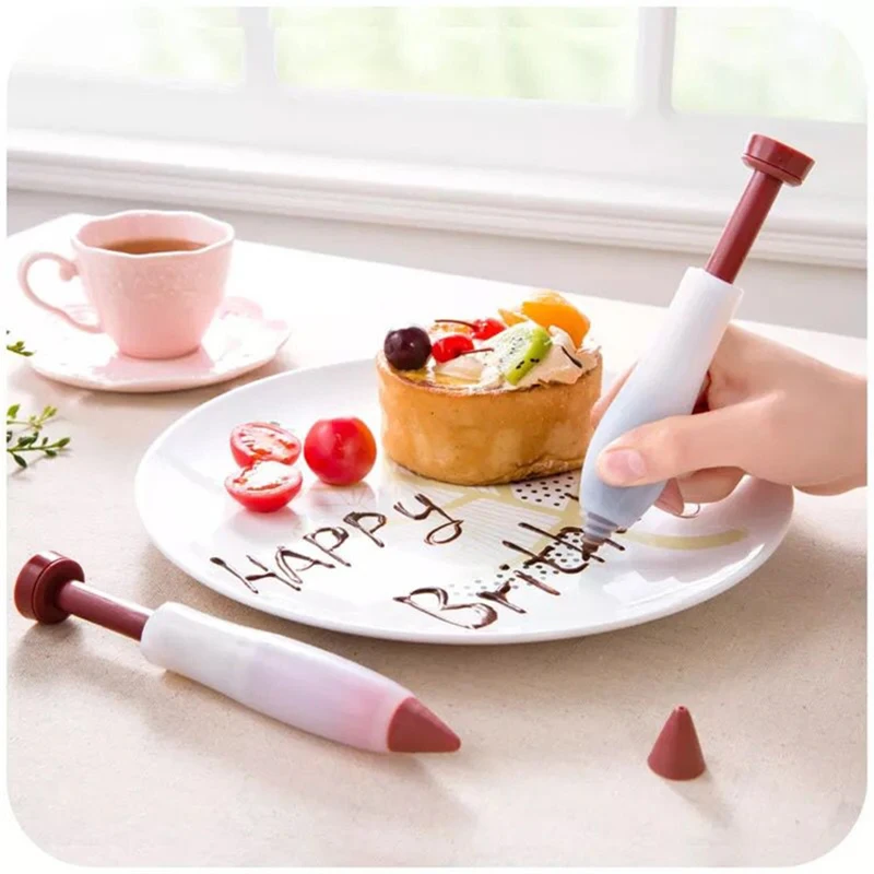 

Squeeze Cream Gun Cake Making Tool Silicone Material Can Be DIY Writing Enamel Pen Simple Portable Chocolate Squeeze Sauce