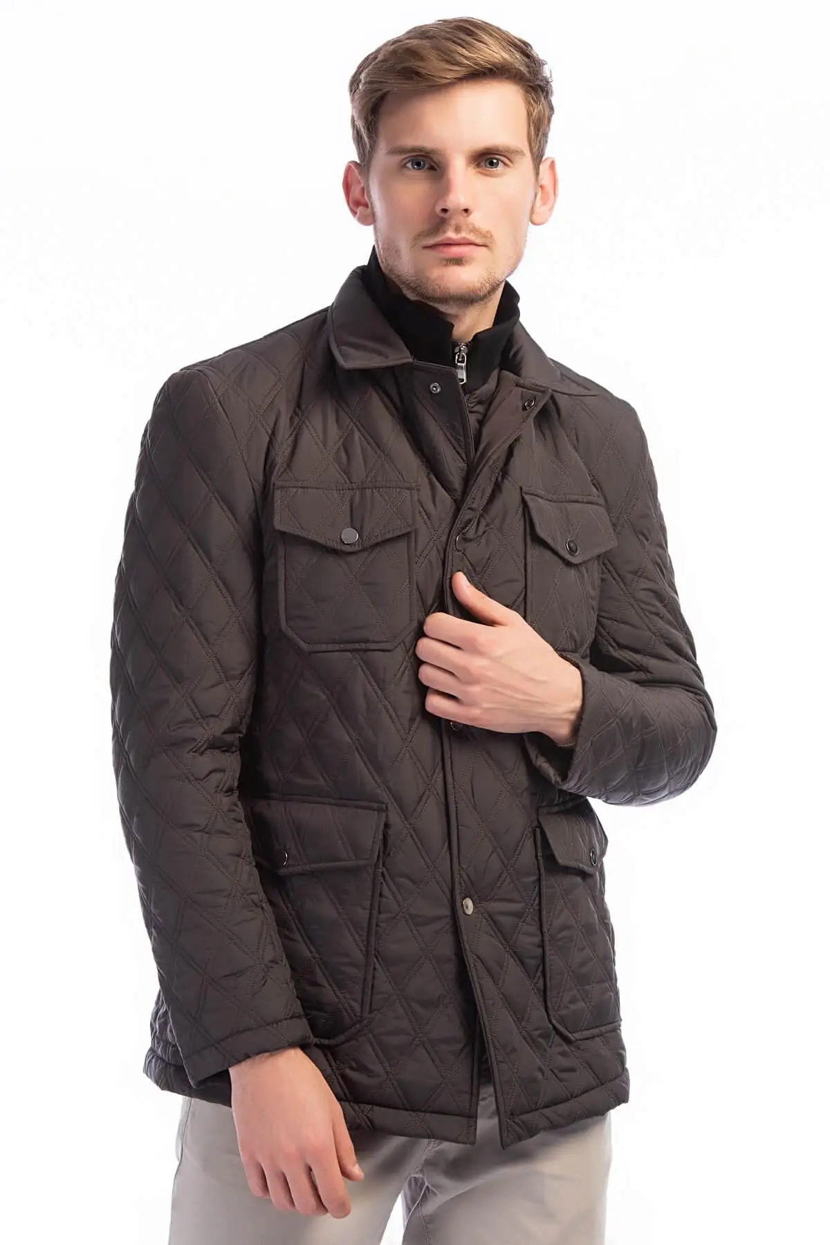 Dewberry Мужской Кофе Coat-1040001M8615