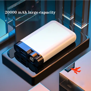 

Power Bank 20000mAh Portable Charging PowerBank 20000 mAh USB PoverBank External Battery Charger For Smart Phone