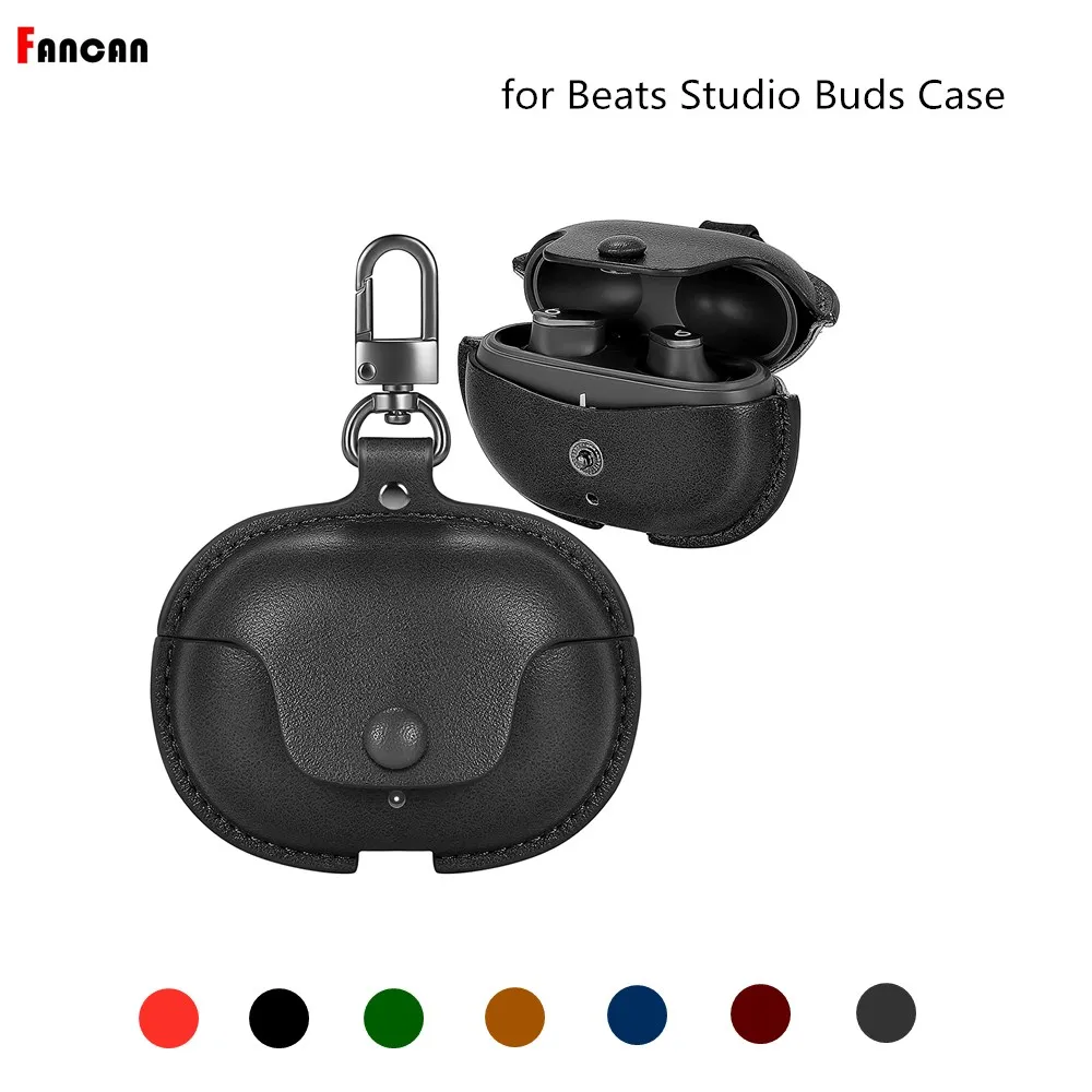 Case for Beats-Studio Buds 2021 Luxury Leather Anti-shock