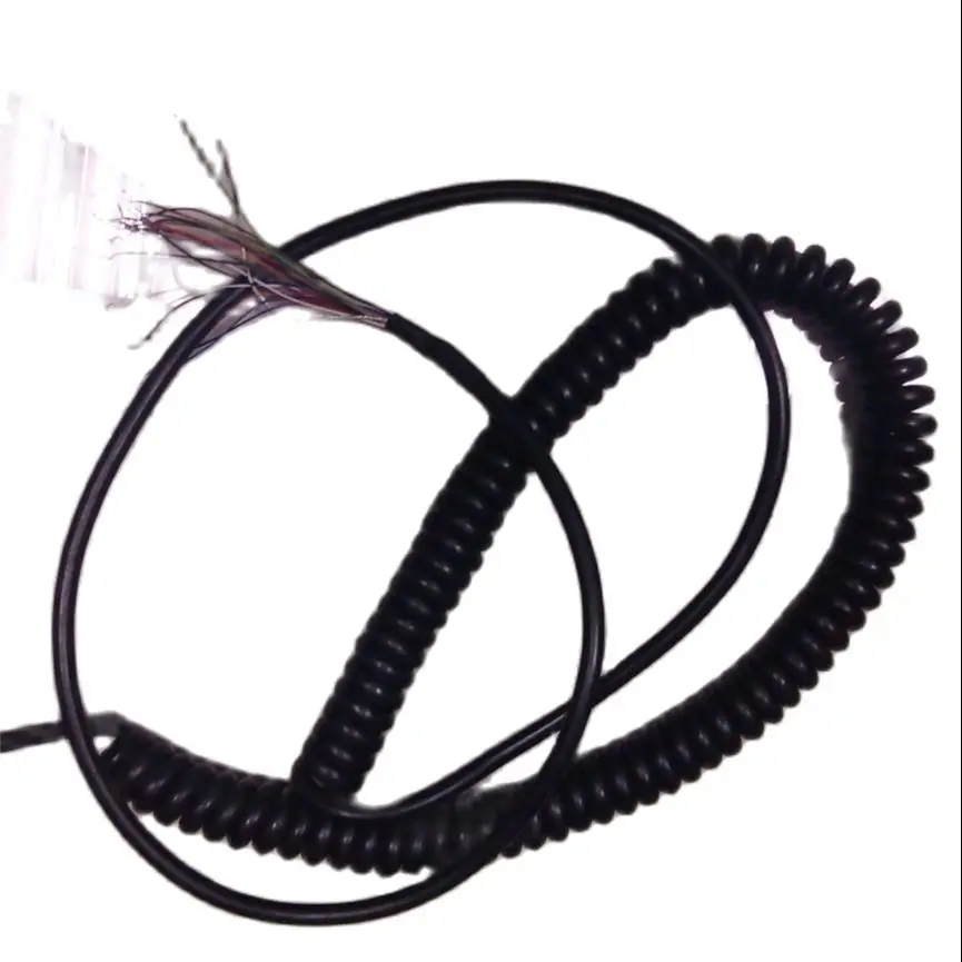 CALT Coiled Spring Spiral Shield Cable 4m 6m CNC Handwheel Manual Pulse Generator MPG Industrial Cable