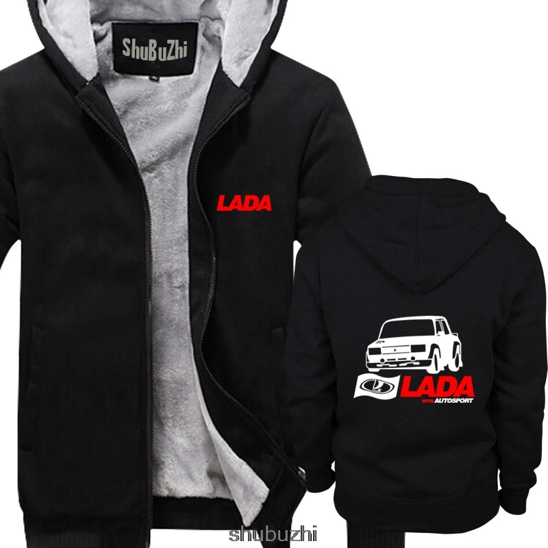 thick black Shubuzhi зимняя мужская брендовая Толстая куртка Lada VFTS Autosport ралли белая или серая толстовка wrc 2105 2107 WRC sbz3486 - Цвет: thick black