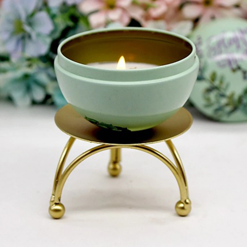 Геометрический круглый Votive подсвечники подсвечник из кованого железа Настольный подсвечник для вечерние свадебные украшения дома