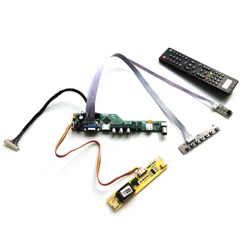 

Fit LM185WH1 2-CCFL Inverter LVDS 30-Pin PC desktop 1366*768 18.5" VGA+HDMI+Audio+USB+Remote LCD screen controller board DIY kit